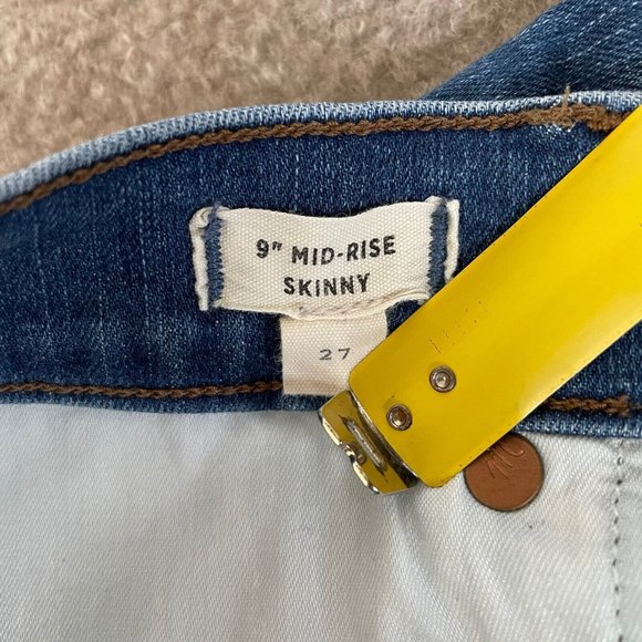 Madewell Women's Skinny Jeans - Distressed Blue - Picture 5 of 13